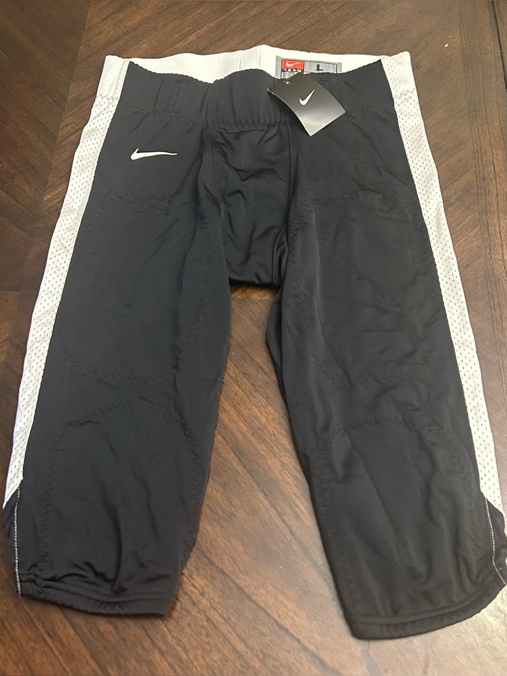 NIKE Men's Stock Open Field Football Pants-Black-Large New